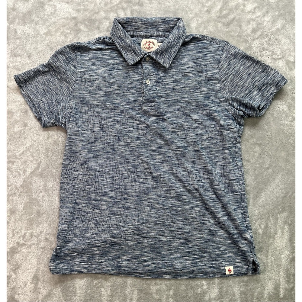 Brooks Brothers Red Fleece Mens Med Grey Spacedye Preppy Golf Cotton Guys Active
